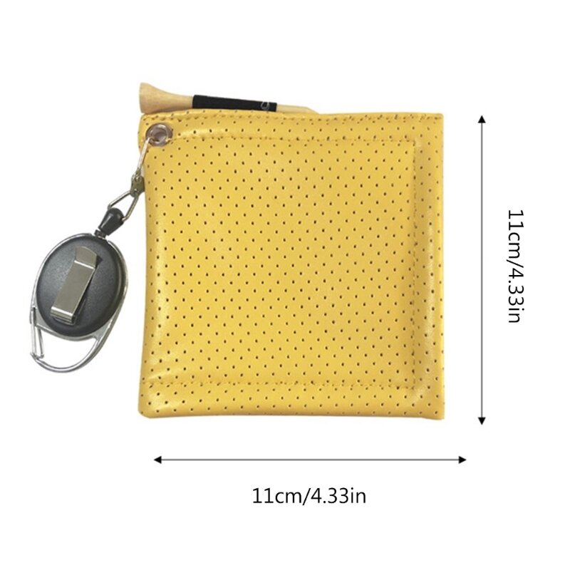 Portable Golf Ball Clean Towel with Retractable Keychain Buckle Golf Pocket Towel Wiping Cloth Golf Ball Accessories