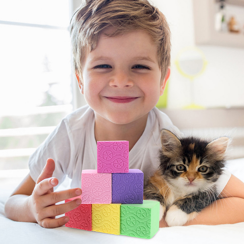 50 Stück Bausteine Würfel Lehrmittel Spielzeug für Kinder zählen bunten Schaum klein