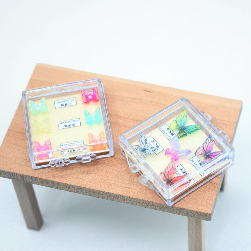 1:12 mobili in miniatura per casa delle bambole scatola per campioni di farfalle simulate per sala studio decorazione da laboratorio accessori per la casa delle bambole giocattolo