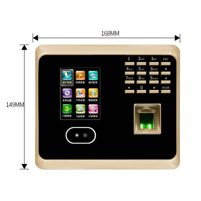 UF100Plus Linx Reconhecimento Facial, Tempo Atteiver, Sistema de Máquina com Teclado, Leitor de Impressões Digitais, Relógio Facial, WiFi