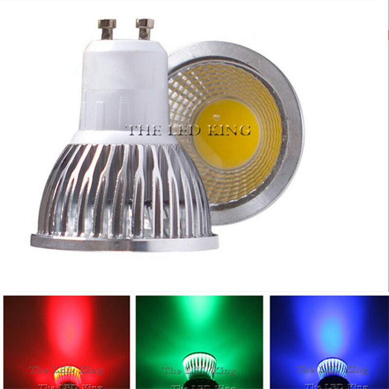 Bombilla LED Super brillante GU10, 7W, 10W, 15W, lámpara de luz LED GU10 COB GU 10, foco blanco cálido/frío, rojo, azul, verde, Envío Gratis