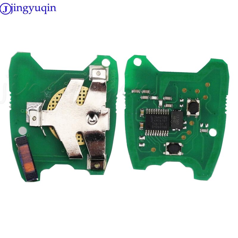 Jingyuqin-llave remota de coche, dispositivo con 2 botones, 433MHZ, Chip transpondedor ID46/PCF7961, para Peugeot 206, 207, Citroen C2, C3
