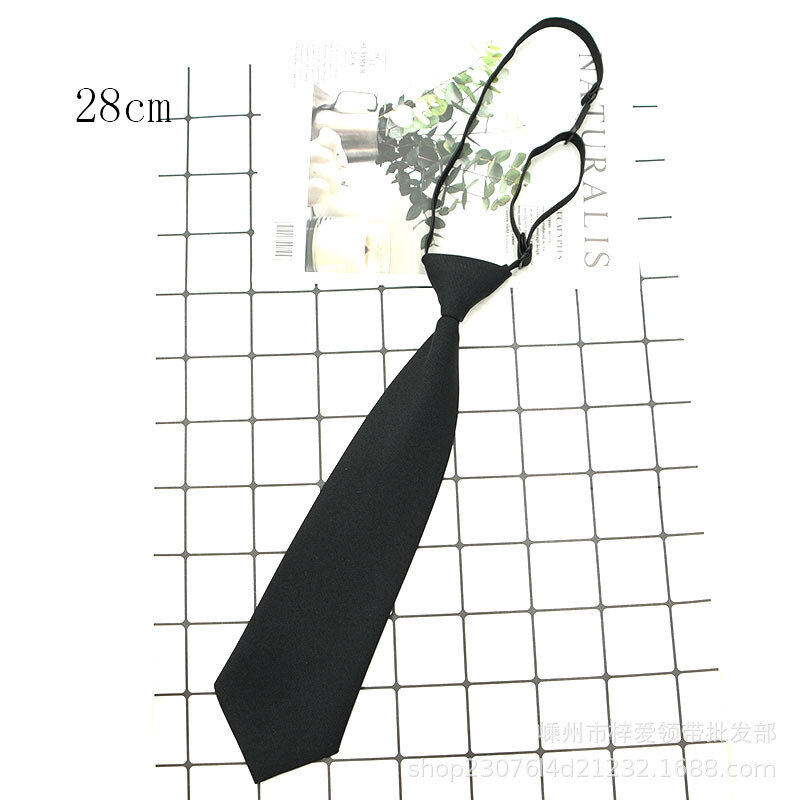 Nowy zamek czarny krawat leniwy krawat na zamek błyskawiczny Casual Men rozmiary formalne różne leniwe akcesoria krawat