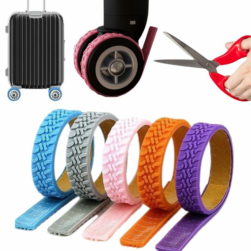 8/4PCS Luggage Wheels Protector Silicone Wheels Caster Shoes Suitcase Protection Case With Silent Wheels Guard Cover Accessories