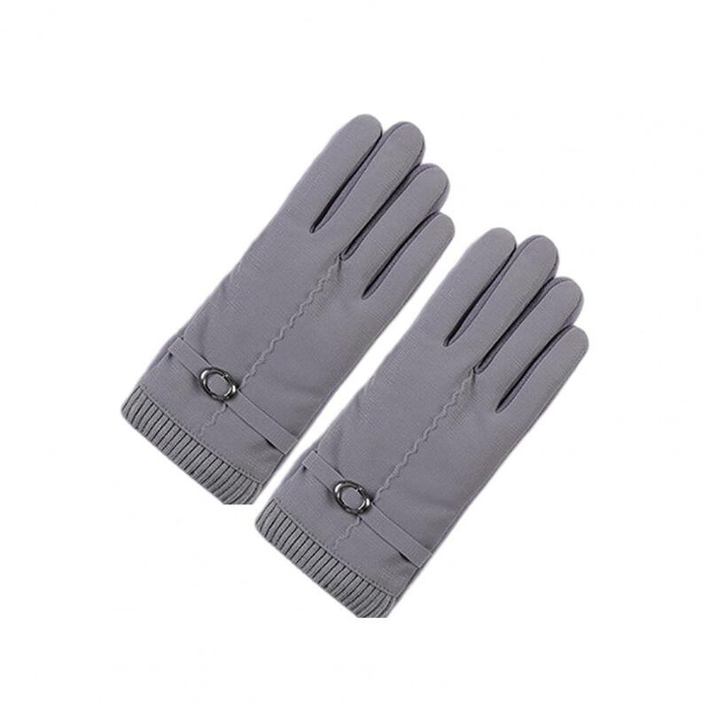 Women Gloves 1 Pair Practical Skin-affinity Breathable  Women Autumn Winter Cute Furry Gloves for Outdoor