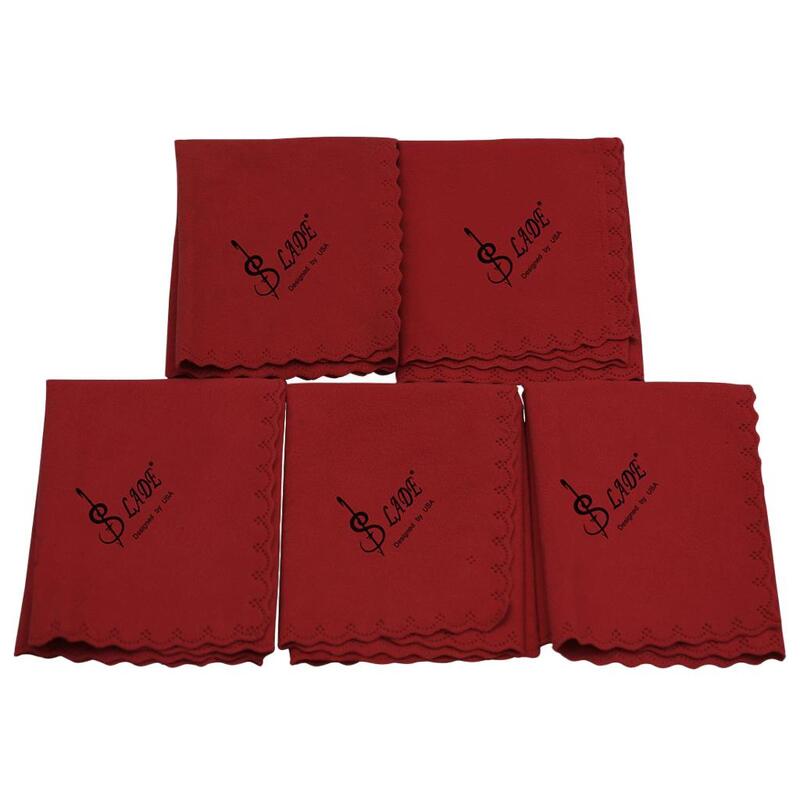 Set of 5 Polishing Cloth Cleaning Cloth for Guitar, Violin, Piano Instrument Cleaning Cloth Polishing