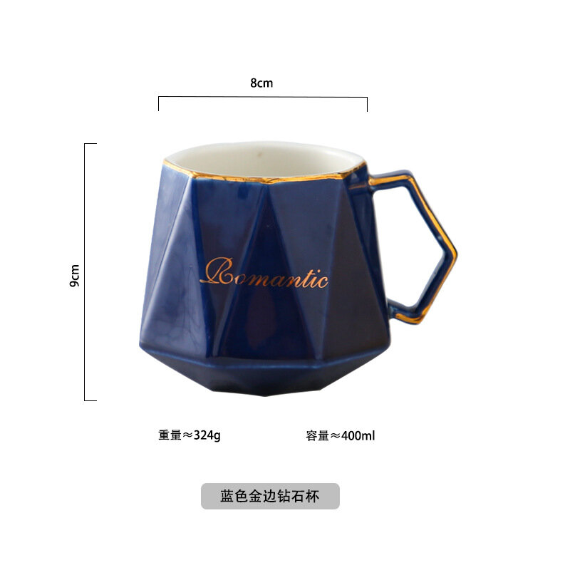 Nordische Keramik Tasse Kaffee Milch becher mit Griff Retro große Kapazität japanische Frühstück Haferflocken Tasse Geschenk Drops hipping