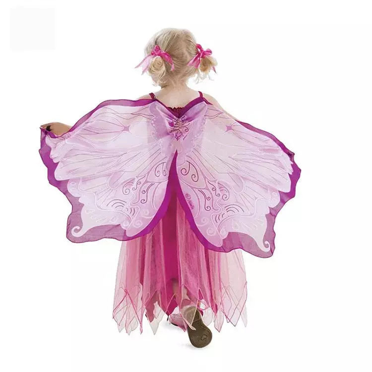 Butterfly Wings Set para Crianças, Vestir, Forma de princesa, Asas de anjo divertidas, Capa, Crianças brincam de brinquedos, Halloween Dress Up, Novo