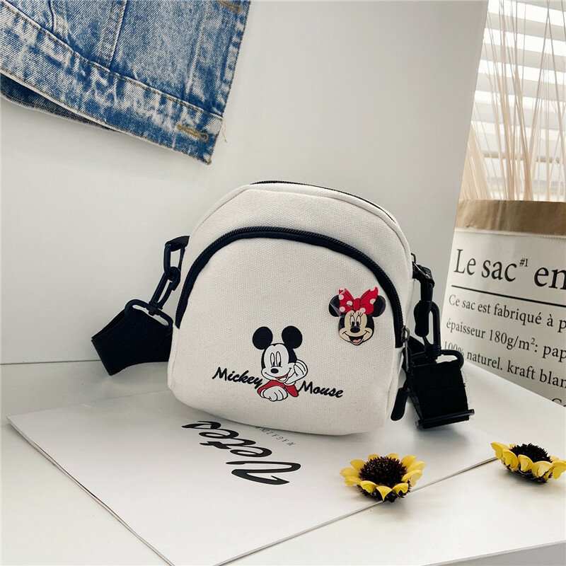 Bolso cruzado de Disney para niños y niñas, Mini bolso de hombro informal con dibujos animados de Mickey Mouse y Minnie, regalo de cumpleaños