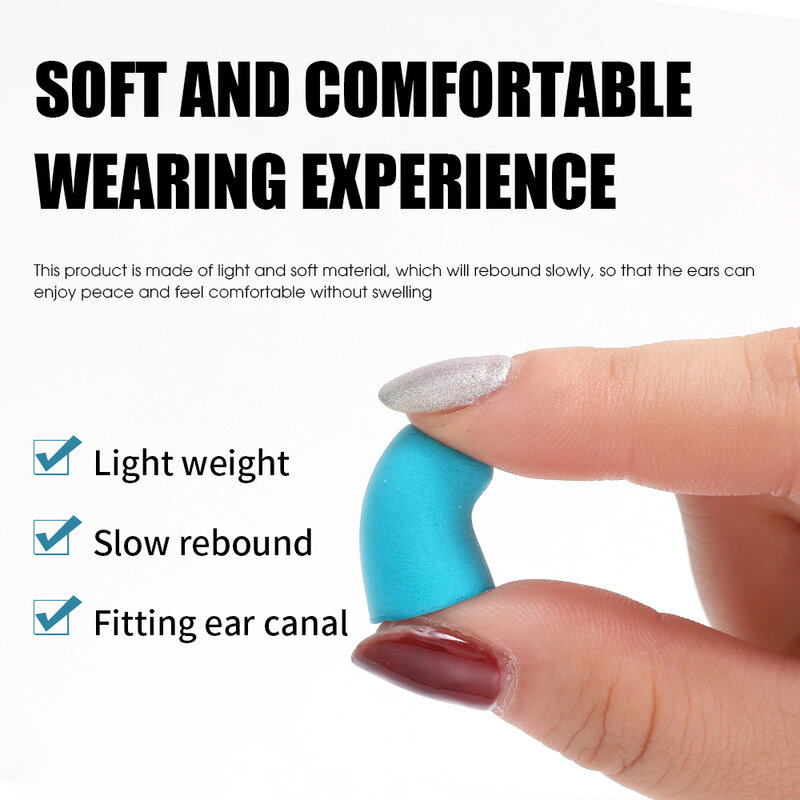 Bouchons d'oreille anti-bruit pour le sommeil, 1 paire, spécial muet, doux, rebond lent, insonorisé, protection, éponge
