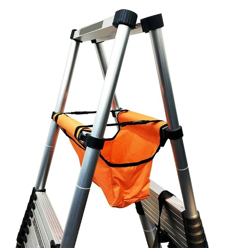 Laranja Oxford Pano Folding Ladder Tool Bag, pendurado saco para chaves de fenda, telescópica Extensão Escada