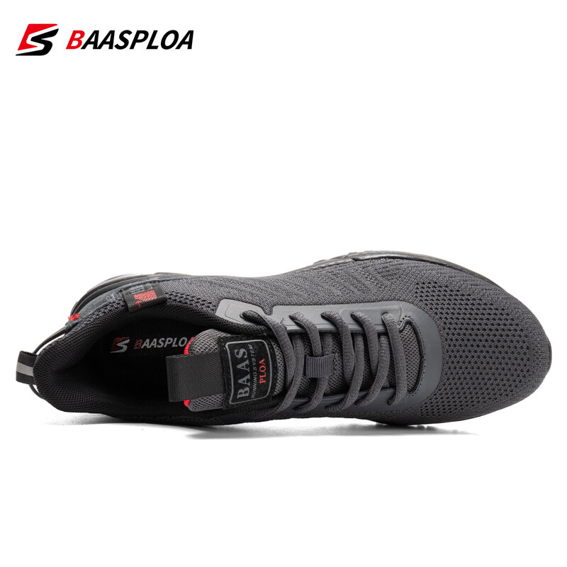Baasploa วิ่งแบบมืออาชีพรองเท้าสำหรับชายน้ำหนักเบา Designer ตาข่ายรองเท้าผ้าใบ Lace-Up ชายกลางแจ้งกีฬารองเท้าเทนนิส