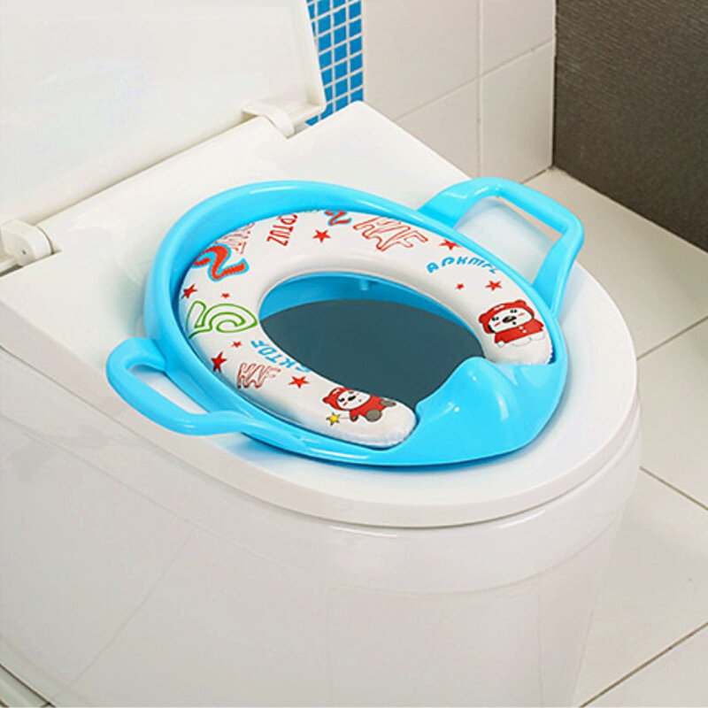 Baby Zacht Gewatteerd Zindelijkheidstrainingszitje Kinderen Baby Toilet Met Handvatten Urinoir Kussen Kinderen Pot Stoel Pad /Mat