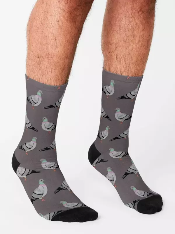 Pigeon walk calcetines deportivos personalizados para hombre y mujer, marca de diseñador