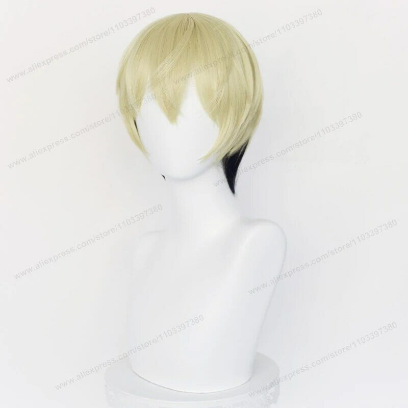 Chifuyu Matsuno Cosplay Perücke 32cm kurze schwarze blonde Haare Anime hitze beständige synthetische Perücken