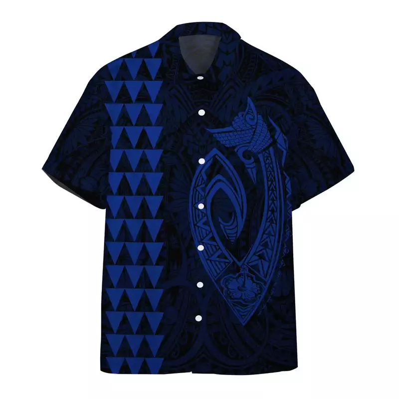 Fashionable men's shirts Viking totem print Hawaiian men's short-sleeved shirts 2024 new large size casual men's shirts