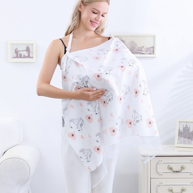 K5dd capa multifuncional toalha maternidade capa algodão tamanho toalha enfermagem com alça para presente