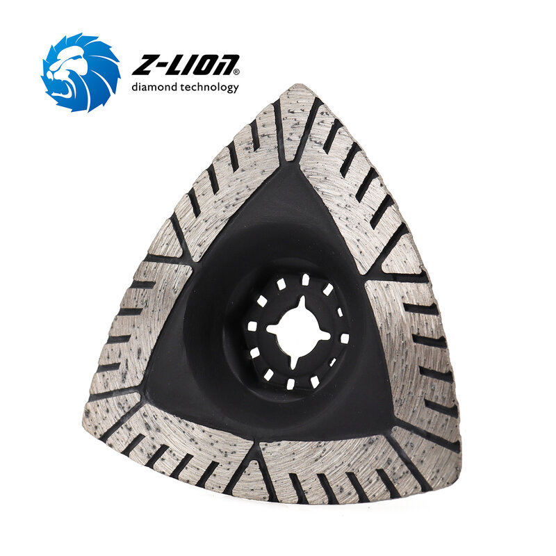 Бриллиантовый режущий диск Z-LION 1 шт., 86 мм, треугольный пильный диск для керамической плитки, мрамора, многофункциональный инструмент, пильные диски, треугольный Рашпиль