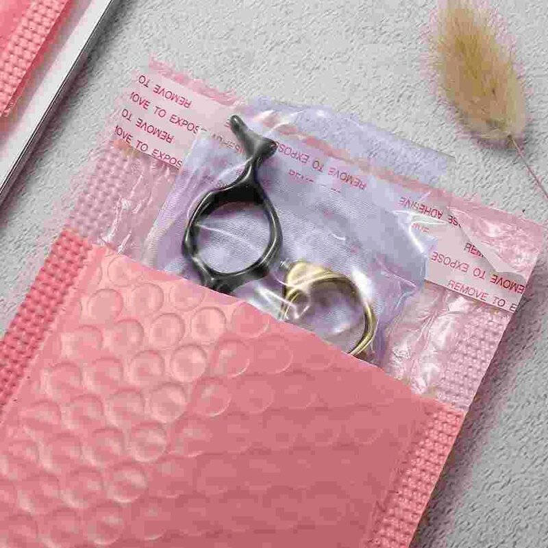 Imballaggio di pacchetti di spedizione di sacchetti sigillati per bollettini per piccole imprese forniture rosa