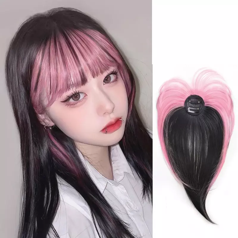 Fashion Net Red Wig Air Bangs Front Fringe Bangs Invisible Seamless Hairpieces for Women Synthetic Clip In Bangs Extensions