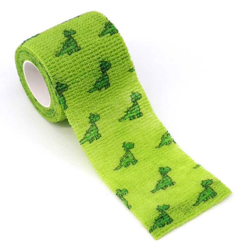 Padrão animal impresso auto-adesivo elástico bandagem, Sports Wrap Tape para Joelho Joelho, Pet Kit de Primeiros Socorros, 4.5m