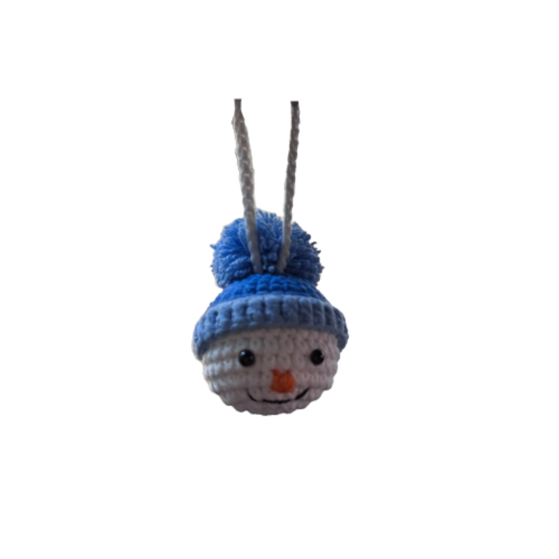 Рождественская подвесная синяя шапка для автомобиля, снеговик, новый год, снеговик, искусственное украшение, аксессуары для украшения автомобиля