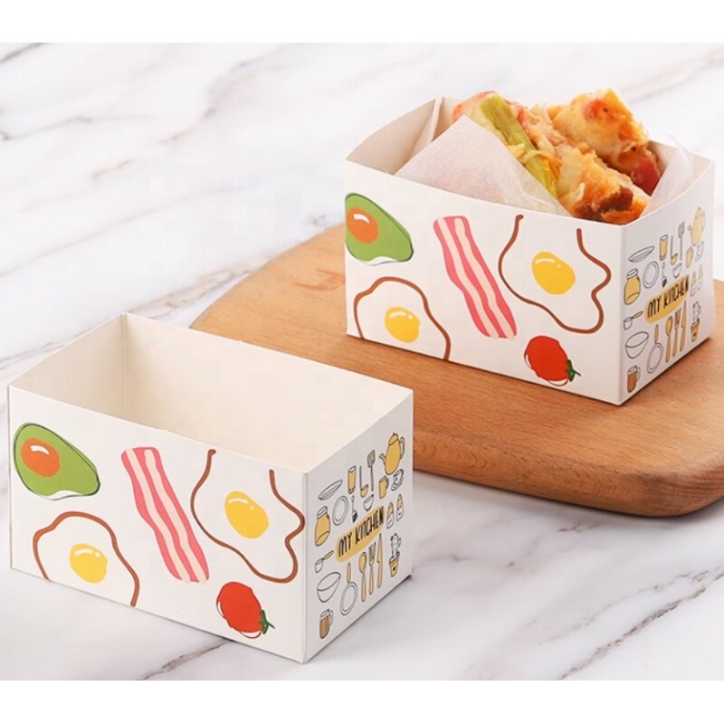 Spersonalizowany pudełko na hamburgera na pojemnik na wynos, tosty do przechowywania taca na chleb, pojemnik na kanapki z Hot dogami