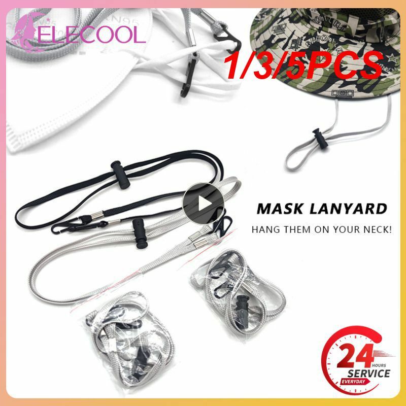 1/3/5PCS Adjustable Anti Slip Face Mask Hanging Lanyard With Clips Buckle Holder Strap Eyeglass Sunglasses Lanyard Hat Anti-lost