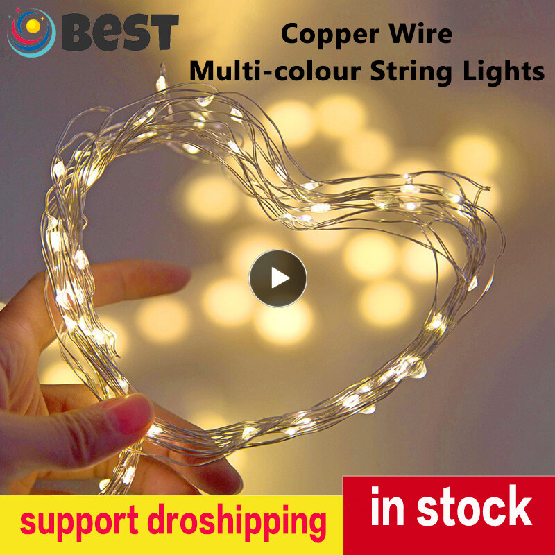 1-3PCS Creative Compact LED Copper Wire Multi-colour String Lights Party Gift Box Bouquet Twistable Decoration String Lights