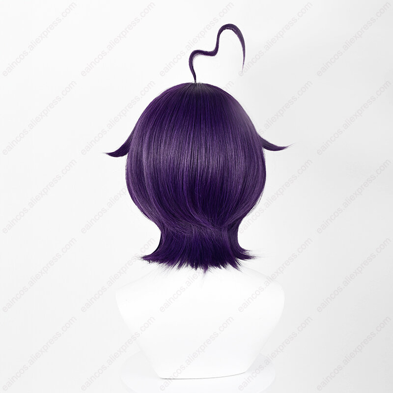 Perruque Anime Hiiragi Utena, Cheveux Synthétiques Courts, Violet, Noir, Degré de Chaleur, 33cm