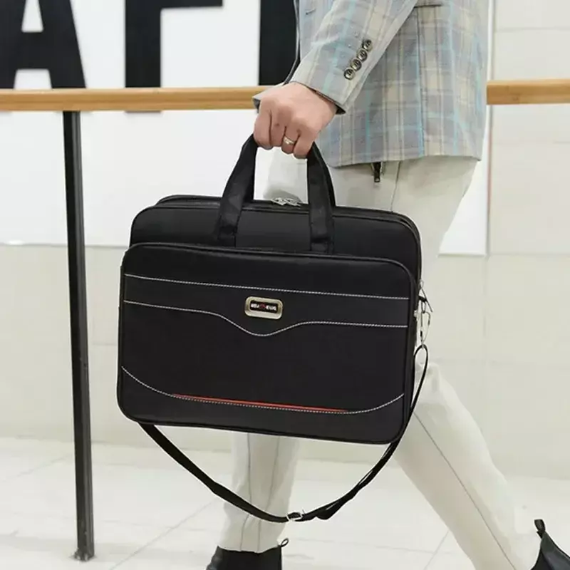 Модный многофункциональный мужской портфель для ноутбука большой вместимости, офисный чемодан, мессенджер, деловой портфель для мужчин
