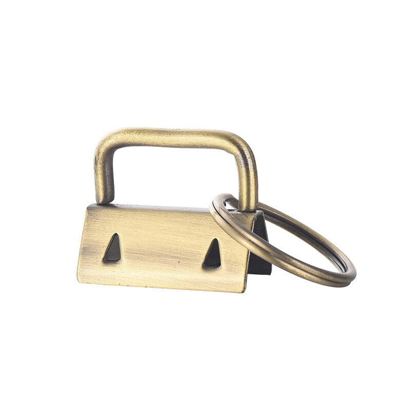 2 buah perangkat keras kunci Fob 26mm dengan cincin kunci untuk gelang tas dengan pita kain anyaman timbul gelang pembuatan gantungan kunci
