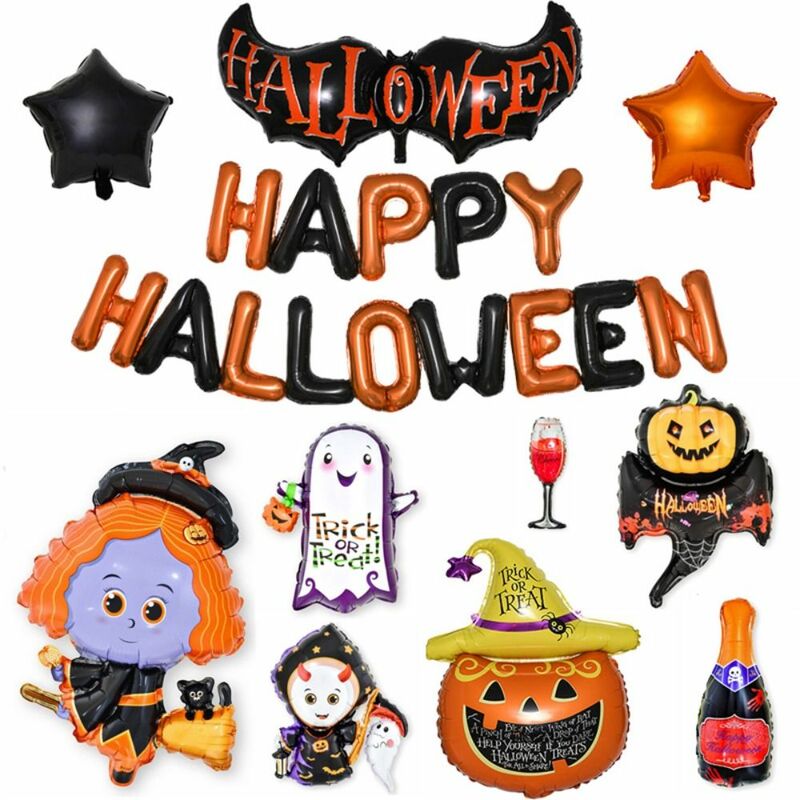 Globos inflables de Halloween, tema de Halloween, calabaza, fantasma, Calavera, Araña, murciélago, murciélago