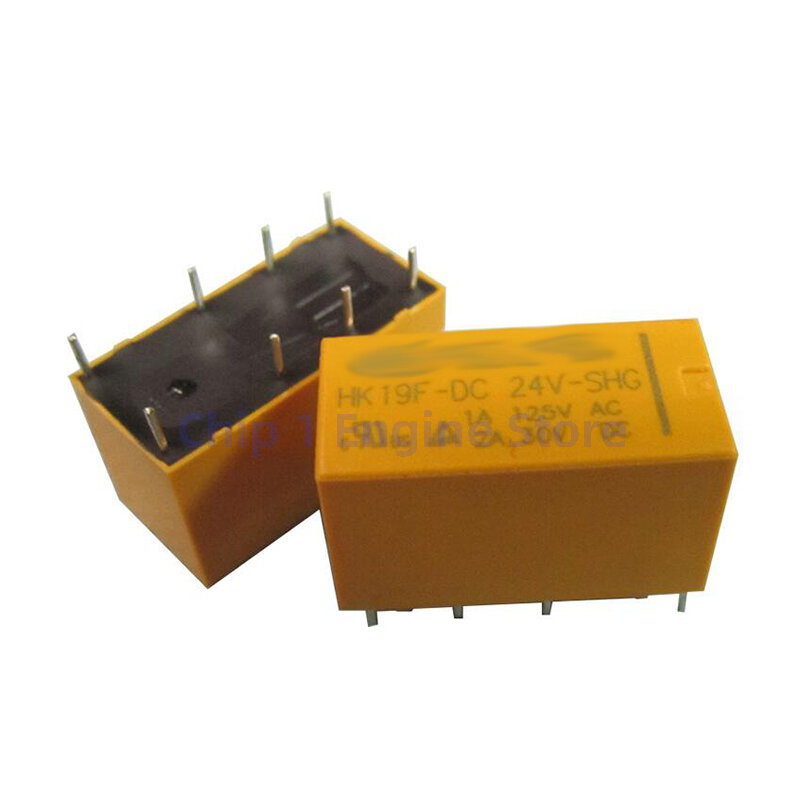 5PCS Miniature relay HK19F-DC5V-SHG 8pin 2A HK19F-DC3V-SHG HK19F-DC12V-SHG 3V/5V/6V/9V/12V/24V  HK19F-DC24V-SHG