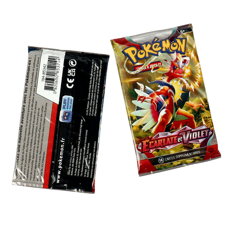 Pokémon TCG-caja de refuerzo, versión francesa, 360 piezas, Scarlet Violet, tarjetas de Pokémon, paquete de 36