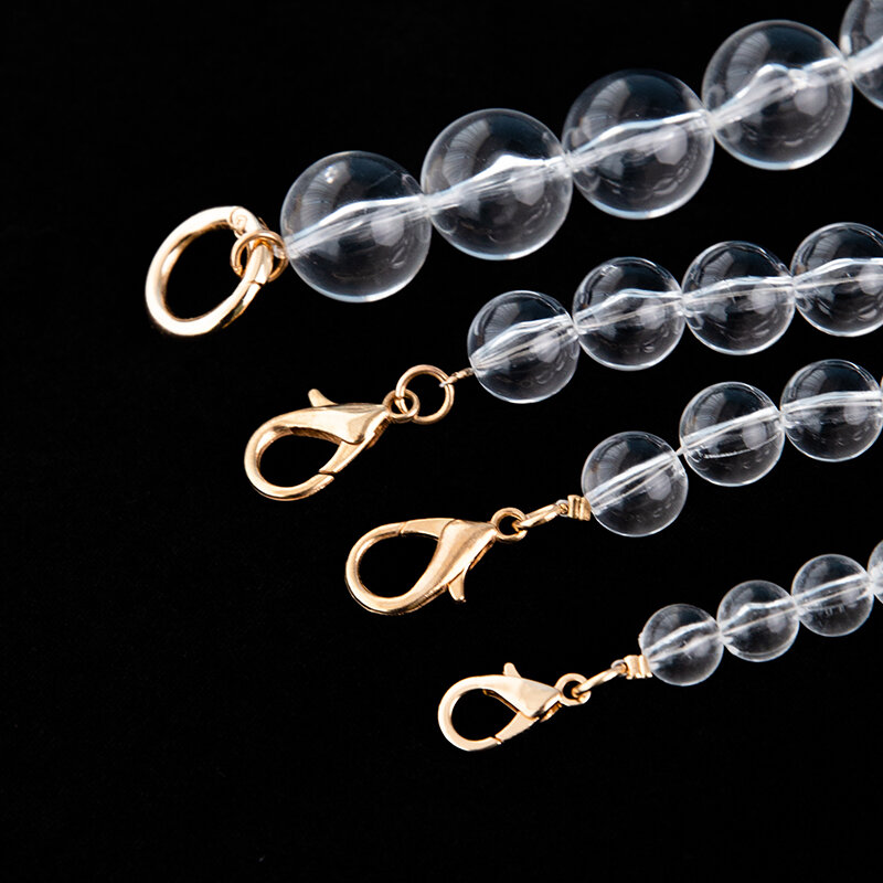 new material high translucent acrylic transparent beads bag chain bead chain women's bag shoulder strap phone case chain B108