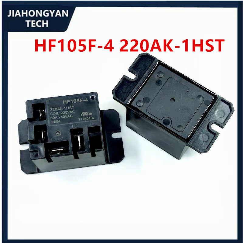 오리지널 HF105F-4 코일 리드아웃 핀 와이드 핀 릴레이, 220AK-1HST, 220VAC, 30A, 1 개, 2 개, 5 개