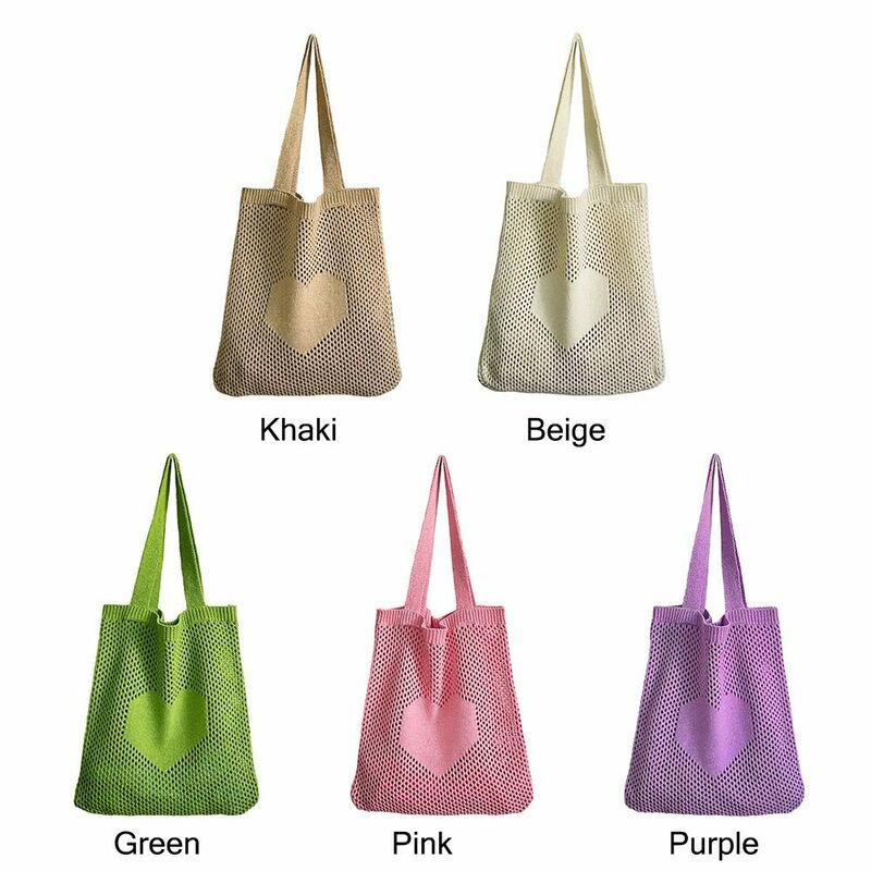 Trendy Y2K accessori borsa a tracolla borsa a tracolla all'uncinetto Tote Bag estetica Shopping Bag Fairycore Hobo Bag