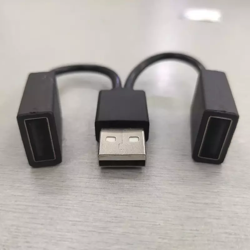 HUB USB 1 entrée 2 sorties pour voiture, câble séparateur USB, adaptateur multifonction, câble de charge pour iPhone, téléphone intelligent Android