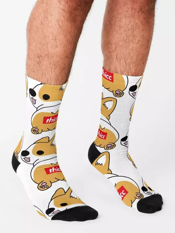 Thicc Corgi Butt Socks colored Lots gift Socks Girl Men's