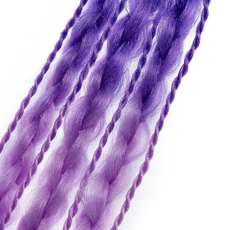 Estensione coda di cavallo intrecciata colorata per ragazze con elastico 2 pezzi accessori per capelli pazzi per le donne bambini posticci sintetici
