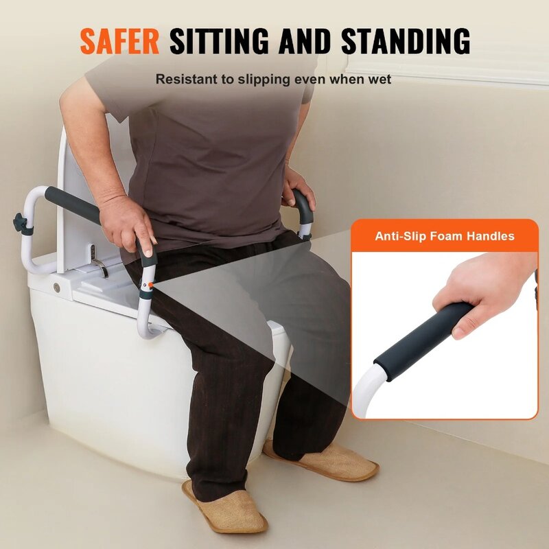 Bezpieczeństwo toalety rama fotela dla osób starszych regulowana poręcz poręczy