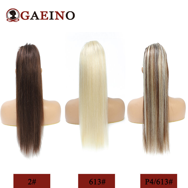 Wrap Around Ponytail Hair Extension Human Hair Straight Long Hair Pony Tails Thick Human Hair Straight Horsetail Extension