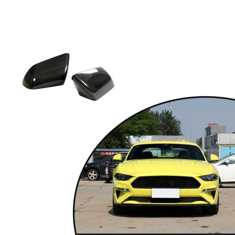 Carbon Fiber Mirror Cover para Ford Mustang, Acessórios do carro, GT500