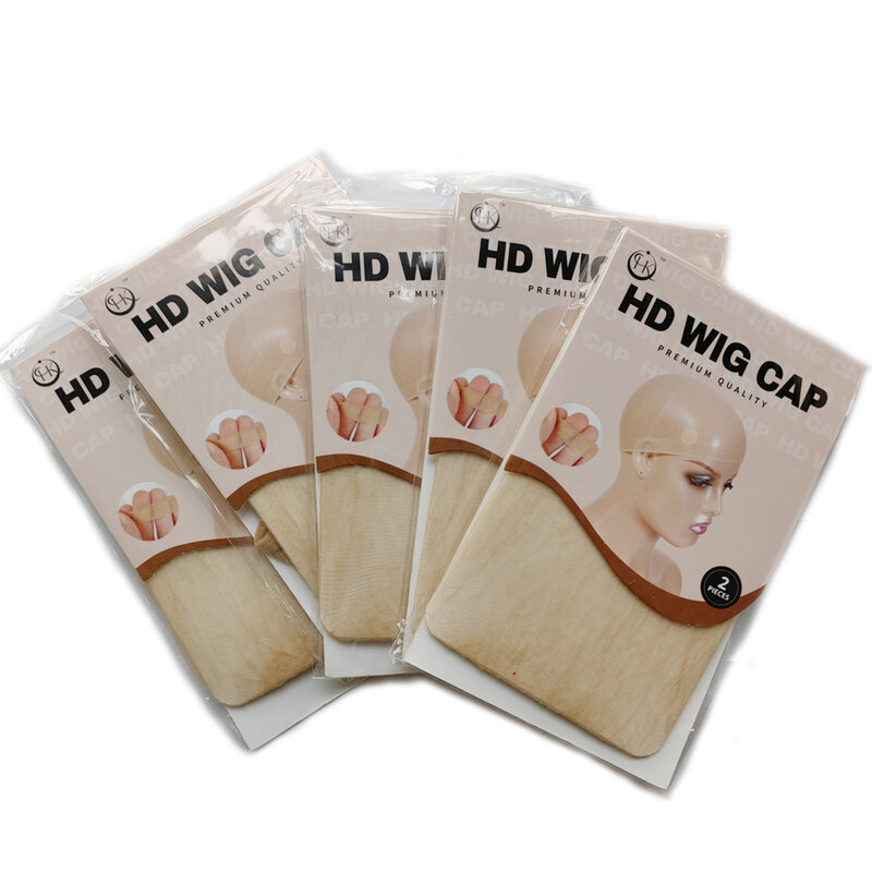 Cheap 10-100Pcs HD Wig Thin Stocking Cap Wig Deluxe Wig Cap Hair Net For Weave Nylon Stretch Mesh Wig Cap Hd Wig Caps For Wigs