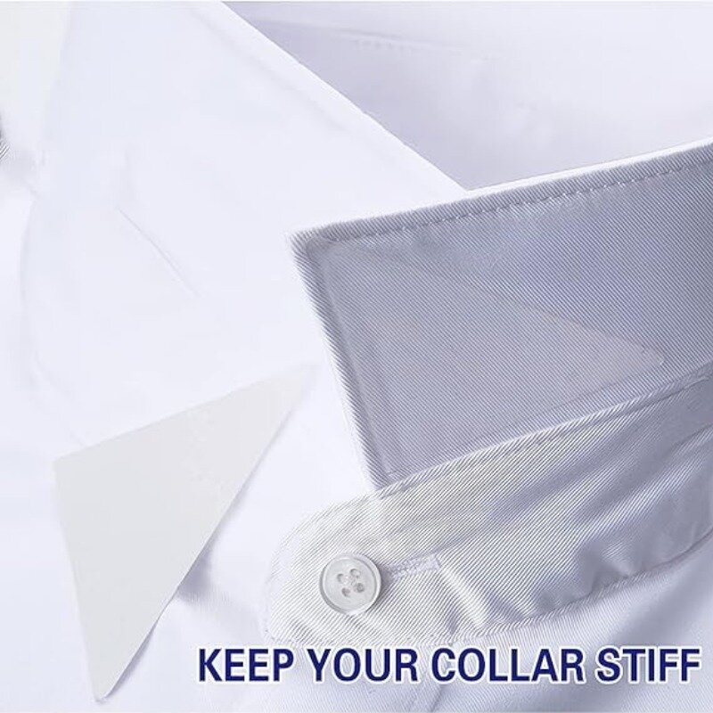 Anti Roll Collar Sticker para Camisas Polo, Prevenir a Deformação Fixa Pads, Adesivo Neck Shaping Patch, Clear Standing Shaper