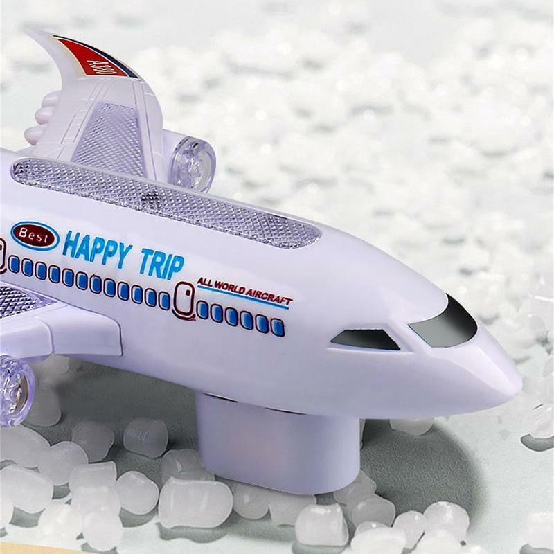 Plane Toy With Light And Sound Airplane Toys With Flashing Lights And Sounds DIY Assembled Airplane Model Electric Toy Boys