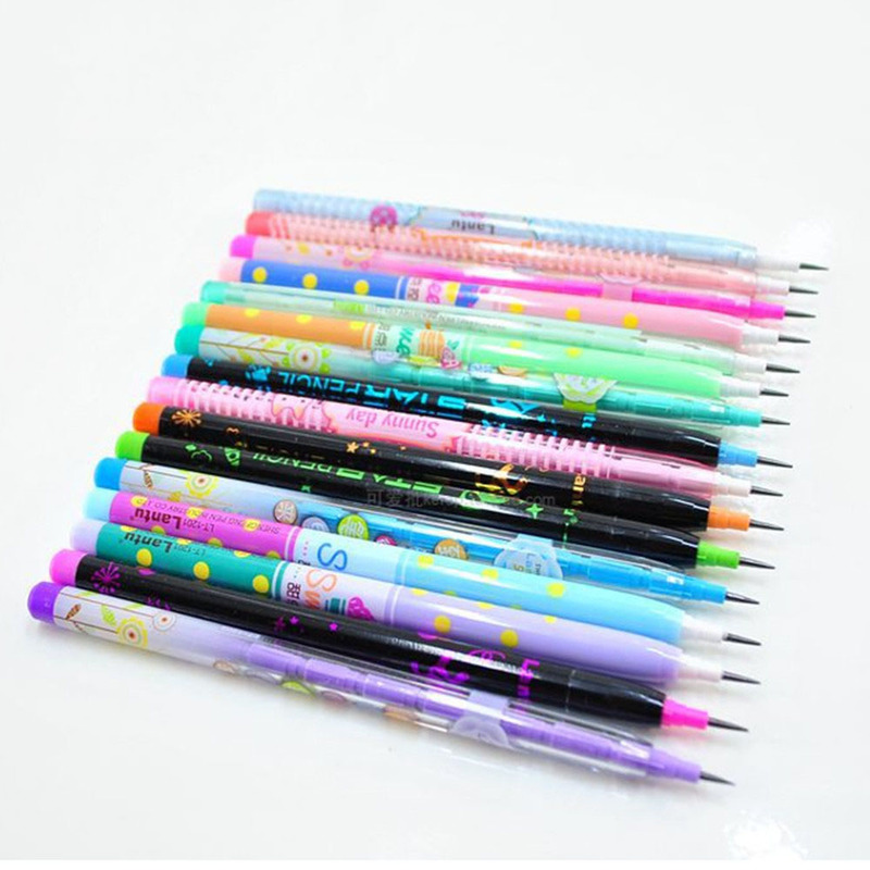 4 قطعة متعدد رئيس أقلام للأطفال غير شحذ الكتابة الأطفال القرطاسية HB الرصاص الطلاب الكتابة أقلام اللوازم المدرسية