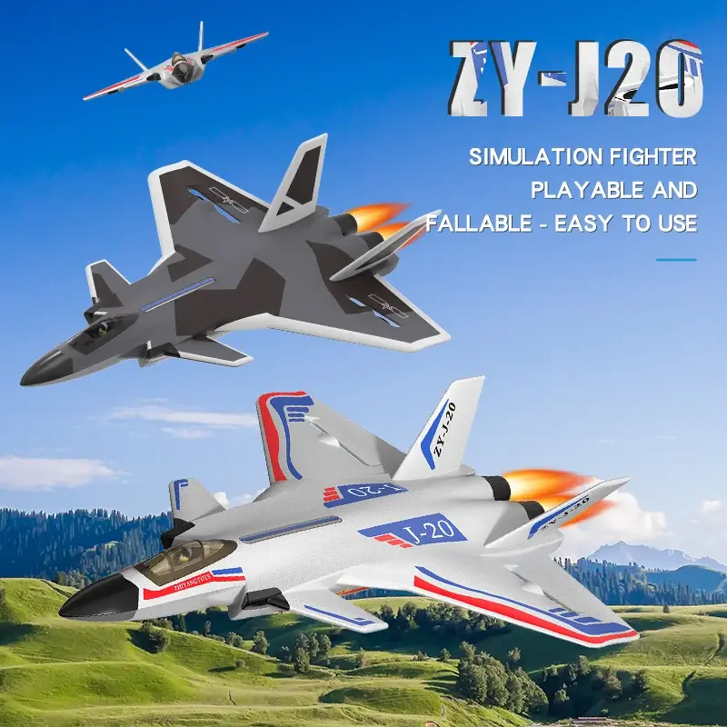 子供のための電気戦闘機のおもちゃ,飛行機のモデル,落下防止,簡単,学生,J-20