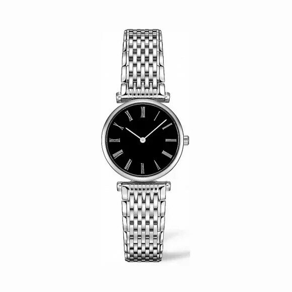 Jialan-Relógio de quartzo para senhoras, placa branca, pulseira de aço inoxidável, moda simples, Roma Dial Relógios, luxo, novo